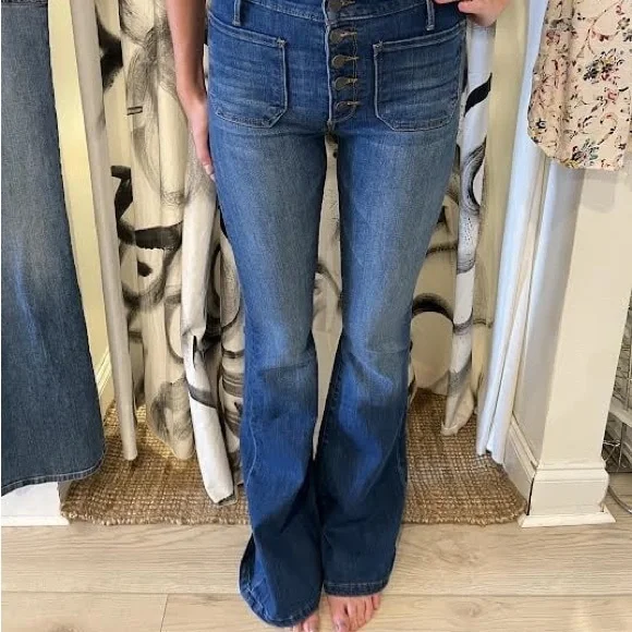 BLACK ORCHID slimming super flares - 70s inspired - Picture 1 of 8